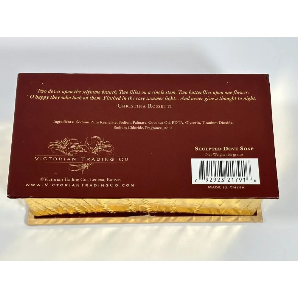 Victorian Trading Co. Sculpted Scented Guest Soap Dove Set In Decorative Box